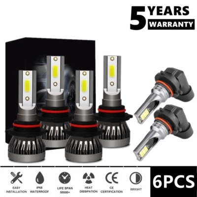 Kit combinado de faros LED + faros antiniebla para Toyota Camry 2000-2004 2005 2006 Foto 1 de 4