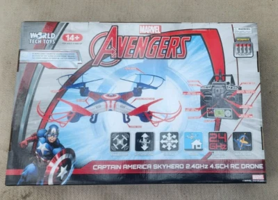1 Marvel Avengers Captain America Skyhero Micro RC Drone 4.5-Channel 2.4GHz New - Image 1 of 3