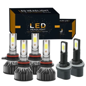 For 2000-2006 GMC Yukon XL 1500 2500 LED Headlights High Low Fog Light Bulbs Kit - Picture 1 of 12