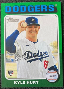 Topps Heritage High Number #609 Kyle Hurt Green Border RC 2024. Dodgers - Imagen 1 de 2