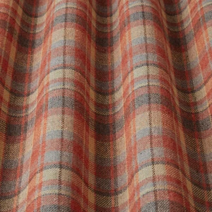Rouge Highland Wool Blend Tartan Check Upholstery Grade Curtain Cushion Fabric - Picture 1 of 20
