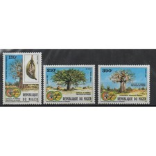 NIGER 1985 FLORA ALBERI PROTETTI 3 VALORI MNH MF61541