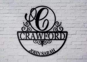 Personalized Metal Sign Custom Last Name Sign Family Name Sign Metal Wall Art - Picture 1 of 8