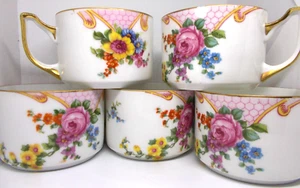 Epiag Cina Cecoslovacchia ROSA SPOSA 5522, 6376 - TAZZA DA TÈ 5 tazze usata - Foto 1 di 2