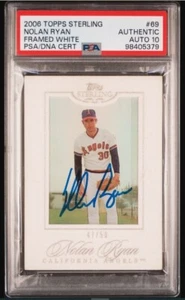 2006 Topps Sterling Nolan Ryan HOF Signed Baseball Card #69 PSA/DNA 10 Certified - Picture 1 of 3