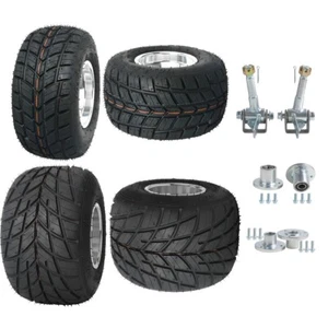 5" Front 10X4.50-5 Rear 11x7.10-5 Wheel Tires Rims Hub Spindle for Go Kart Drift - Picture 1 of 24