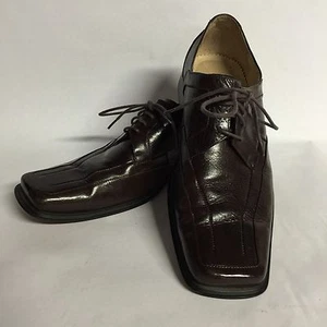 REDUZIERT! Giovanni Classic Herren Leder Oxford Schuhe dunkelbraun Größe 10 schön! - Bild 1 von 10