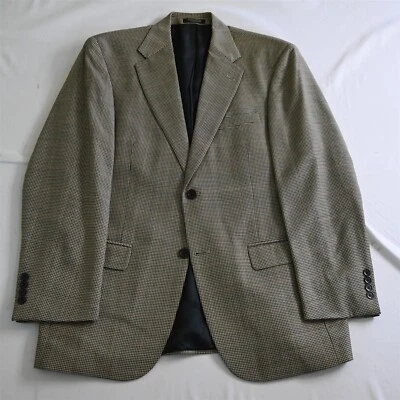 Gianfranco Ruffini Italy 40R Houndstooth 100% Wool Mens Blazer Jacket Sport Coat - Image 1 of 4