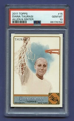 2011 DIANA TAURASI PSA 10 GEM-MT TOPPS A & G HOF UCONN HUSKIES MERCURY (#15) RZC - Image 1 of 3