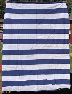 Pottery Barn Kids Blue Stripe Twin Duvet Cover COTTON VGC - Picture 1 of 9