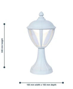 Unboxed Lutec Unite Pedestal Outdoor Light White - Picture 1 of 2
