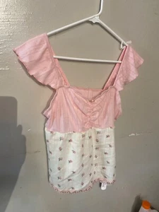 pink and floral tank top - Picture 1 of 2