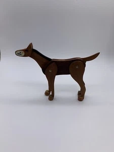 Antico cavallo arte popolare in legno articolato Schylling mobile giocattolo dipinto India - Foto 1 di 21