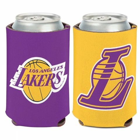 LOS ANGELES LAKERS SOFT FOAM DOUBLE SIDED CAN BOTTLE COOZIE KOOZIE COOLER Cover