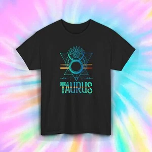 Taurus Shirt Zodiac Astrology Symbol Star Sign Horoscope Gift Tee S-5XL - Picture 1 of 10
