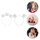  2 Pcs Weihnachts-Schneeflocke-Stirnband Weihnachtskopfbedeckung Schmücken