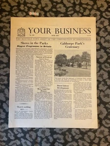 Rare , Your Business , Corporation Of Birmingham Newsletter , 1957 , Original - Imagen 1 de 3