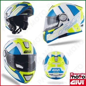 CASCO MOTO MODULARE APRIBILE GIVI X23 SYDNEY PROTECT BIANCO BLU GIALLO OUTLET - Picture 1 of 1