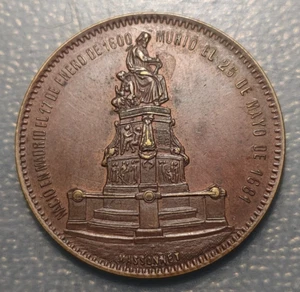 MEDALLA CALDERON DE LA BARCA 2º CENTENARIO FDO: MASSOMET 1681-1881 MADRID - Picture 1 of 2