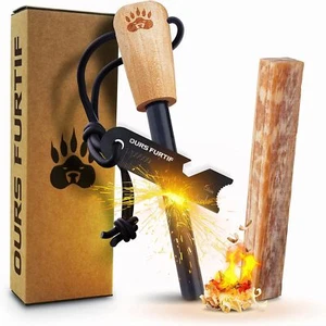 Survival Feuerstein - Feuerstahl XL 10mm - Über 15 000 Zunder Kienspan - Bild 1 von 7