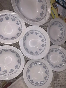 Juego de tazones Ironstone de colección 7 piezas mezcla/servir patrón de cesta - Imagen 1 de 8