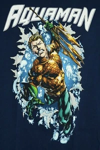 Aquaman Herren T-Shirt Classic DC Comic Buch Superheld Justice League 2XL XXL Navy - Bild 1 von 3