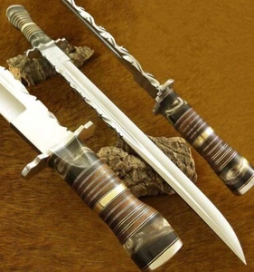 Premium handgeschmiedetes J2 Stahl Jagd Big Bowie Schwert - Bild 1 von 1