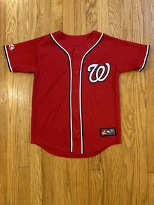 Bryce Harper #34 Washington Nationals Red Majestic Jersey (Youth Size Medium) - Picture 1 of 6