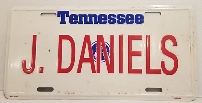 Vintage Tennessee Vanity Licence plate wall tin metal J ( Jack) Daniels Man Cave - image 1 of 4