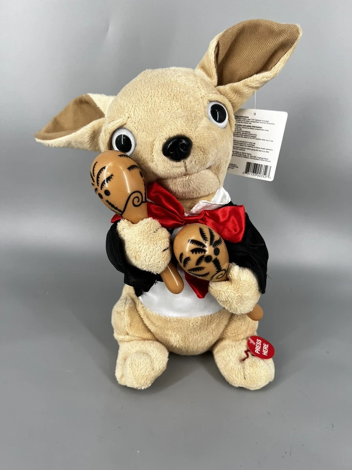 Cuddle Barn Chuey Bamba Singing Chihuahua Maracas Mariachi Plush Limited S5