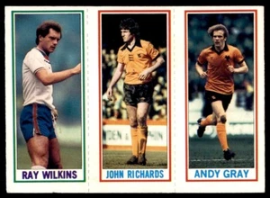 Topps Football 1981 Blue 75. Ray Wilkins / 85. Richards / 84. Andy Gray - Picture 1 of 2