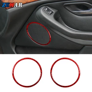 Red Carbon Fiber Front Door Audio Speaker Cover For BMW 5 Series M5 E39 1998-03 - Bild 1 von 15
