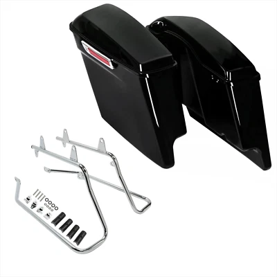 For Harley Davidson Fat boy Extended Stretched Saddle bags Conversion Brackets - Image 1 of 4