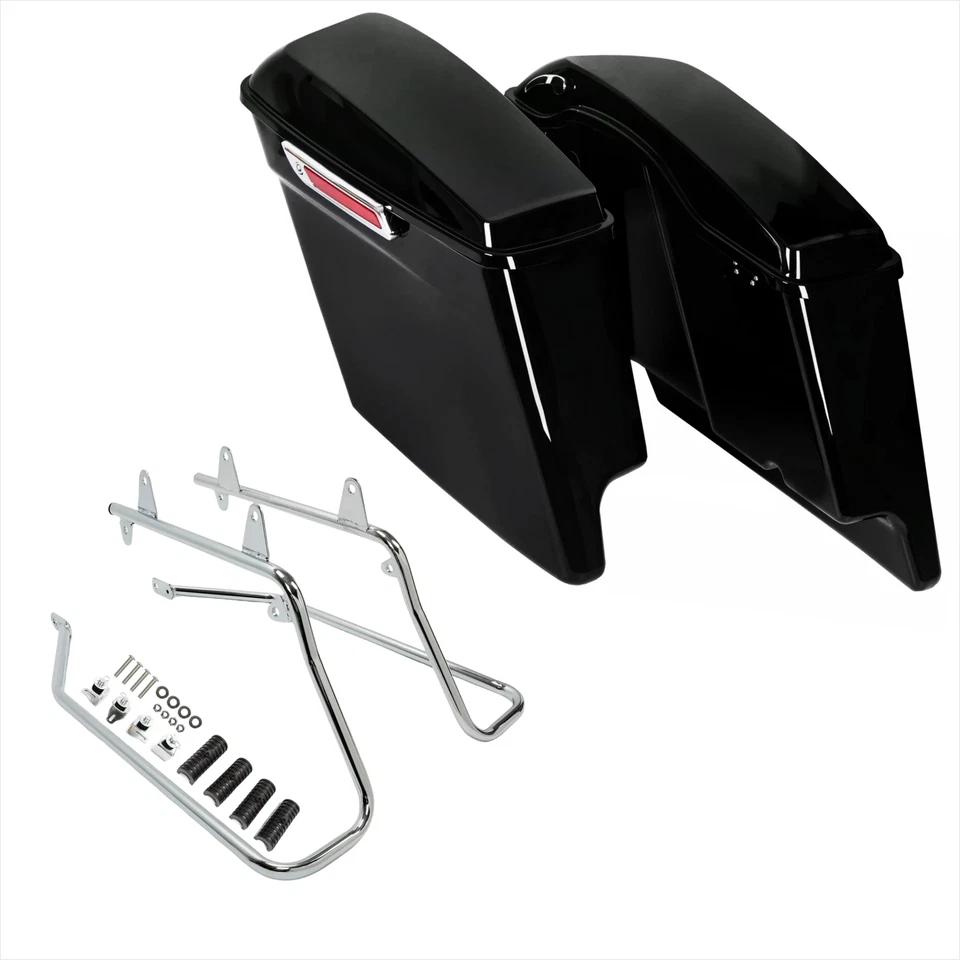 For Harley Davidson Fat boy Extended Stretched Saddle bags Conversion Brackets - Image 1 of 4