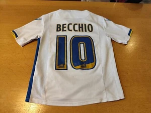 MACRON LEEDS 10 BECCHIO SHIRT TRIKOT JERSY CAMISETA MAGLIA size L YOUNG - Picture 1 of 2