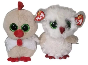 Ty Beanie Boos 2er Set Frühvogel Hahn & Nachteule 6-7" (7-11 exklusiv) NEU - Bild 1 von 20