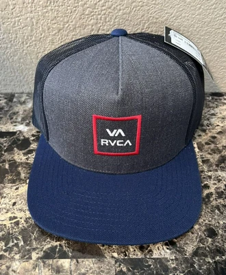 Gorra RVCA All The Way Trucker Snapback para hombre OSFM gris/negro/blanco nueva con etiquetas Foto 1 de 4