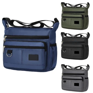 Men's Canvas Cross Body Bag Messenger Shoulder Book Bags School Handbag Messenge - Picture 1 of 16
