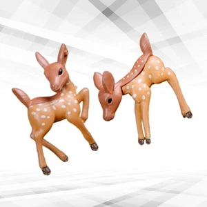 2pcs Miniature Deer Couple Adornment Creative Deer Micro-landscape Ornaments - Picture 1 of 12