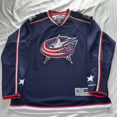 (Read) Reebok Columbus Blue Jackets Home NHL Hockey Jersey (Size Large) - Image 1 of 4
