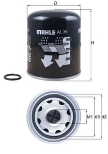 Cartuccia essiccatore aria Mahle impianto aria compressa AL 26 con funzione di separazione olio per FMX - Foto 1 di 6