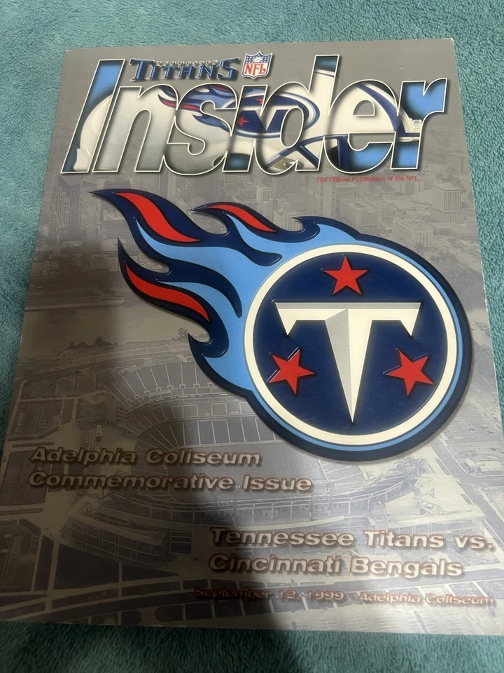 First Home Game Ever as Tennessee Titans Program - 1999 Titans V Bengals 9/12/99 - Image 1 of 2