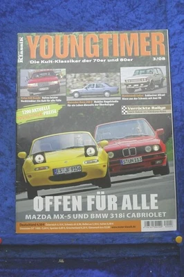 YOUNGTIMER 3/08 DeLorean DMC-12 Mazda MX-5 BMW 318I Volvo 940 Kombi 200 D - Immagine 1 di 2