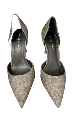 Pelle Moda Havana Leopard Glitter Textile D'Orsay Pumps, 7M - Image 1 of 4