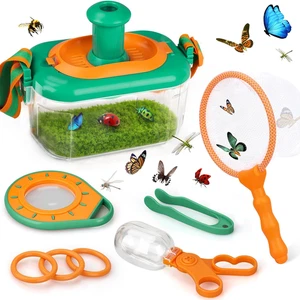 Kit de recogida de insectos para niños juguetes al aire libre con red, lupa, pinzas y hábitat - Imagen 1 de 7