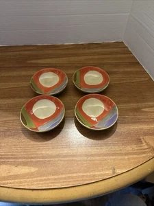 4 Stück 1 eingestellte Dipschalen 4 Zoll Urban Dot Steingut - Bild 1 von 11