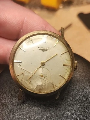 Reloj de pulsera Longines 1956 vintage cuerda manual 17J 23Z funcionando con corona asa rota Foto 1 de 4