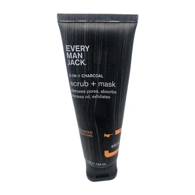 Every Man Jack 2-in-1 Charcoal Scrub + Mask w/ Activated Charcoal 4.2 oz - Image 1 of 2