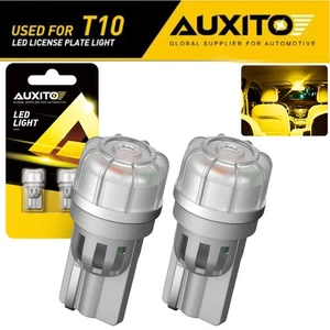 AUXITO T10 168 194 2825 LED Side Marker Light Bulbs Yellow Canbus Error Free 2pc - Picture 1 of 16
