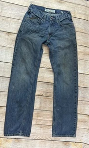 Mens Ariat Legacy M5 Straight Leg Fit Denim Blue Jeans Size 28x34 Distressed - Picture 1 of 7